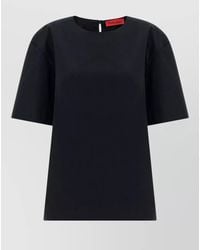 Thelatest - Dean Short Sleeve Round Neck Top - Lyst