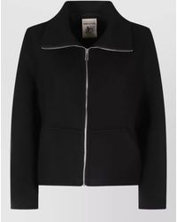 Semicouture - Jeanie Wool Coat Collar Long Sleeves - Lyst