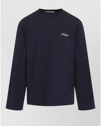 Acne Studios - Long Sleeve Crew Neck Organic Cotton T-Shirt - Lyst