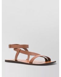 Manebí - Leather Gladiator Sandals Ankle Strap Flat - Lyst
