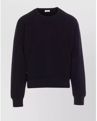 Saint Laurent - Cotton Logo-Embroidered Sweatshirt - Lyst