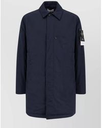 Stone Island - Padded Nylon Coat With Double Front Pocket - Lyst