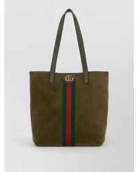 Gucci - Suede Leather Shoulder Bag - Lyst