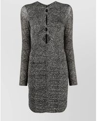 Isabel Marant - Cutout Gathered Long-Sleeve Mini Dress - Lyst