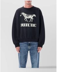 Rhude - Cotton Oversized Logo Print Sweatshirt - Lyst