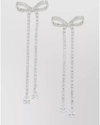 Self-Portrait - Crystal-Embellished Dangling Earrings - Lyst