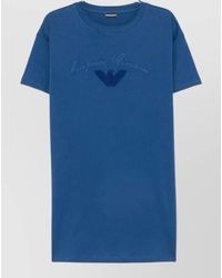 Emporio Armani - Embroidered Logo Jersey Short-Sleeve T-Shirt - Lyst