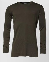 Dolce & Gabbana - Cotton Long-Sleeve Crew-Neck T-Shirt - Lyst