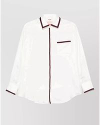 F.R.S For Restless Sleepers - Silk Shirt Spread Collar Chest Pocket - Lyst