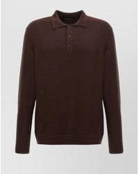Zanone - Cashmere Wool Long-Sleeve Polo Shirt - Lyst