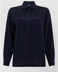 Max Mara - Silk Shirt Long Sleeves Straight Collar - Lyst