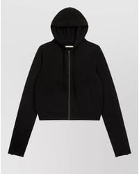 Entire studios - Hooded Cropped Sweatshirt Long Sleeve Drawstring - Lyst