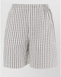 Jacquemus - Striped Cotton Boxer Shorts Patch Pocket - Lyst