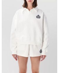 Sporty & Rich - New York Long Sleeve Polo Sweatshirt - Lyst