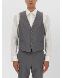 BOSS - Wool Slim Fit Vest - Lyst
