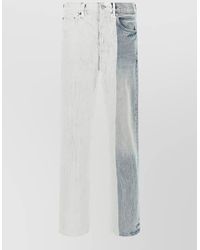 Purple - Two Tone Denim Jeans Five Pocket Design - Lyst