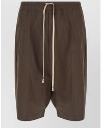 Rick Owens - Cotton Drop-Crotch Shorts - Lyst