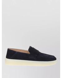 BOSS - Kieran Suede Loafers Round Toe Rubber Sole - Lyst