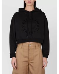 Stella McCartney - Cropped Hooded Cotton Sweatshirt - Lyst