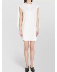 Jacquemus - Cotton Sleeveless Draped Cutout Midi Shirt Dress - Lyst