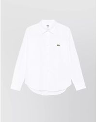 Junya Watanabe - Cotton Shirt With Long Sleeves And Box-Pleat Detail - Lyst