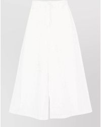 forte_forte - Wide Leg Cotton Trousers Eyelet Pattern - Lyst