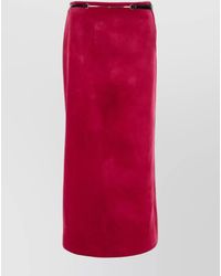 Gucci - Velvet Midi Skirt - Lyst