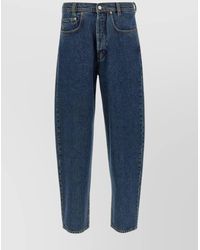 Magliano - Sturdy Jeans With Belt Loops And Contrast Stitching - Lyst