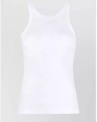 TOTEME - Organic Cotton Fine-Ribbed Sleeveless Tank Top - Lyst