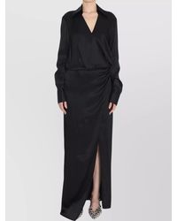 The Attico - Long Shirt Dress Deep V-Neck - Lyst