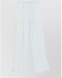 forte_forte - Linen Wide Leg Trousers Side Slits - Lyst