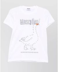 Moschino - Short Sleeve Crew Neck Graphic Top - Lyst