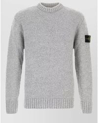 Stone Island - Wool Blend Crew Neck Sweater Regular Fit - Lyst