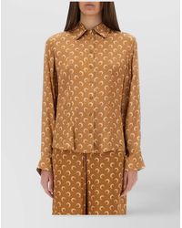 Marine Serre - Satin Relaxed-Fit Shirt - Lyst