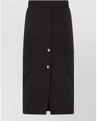 Elisabetta Franchi - Slim Fit Pinstripe Tailored High Waist Trousers - Lyst