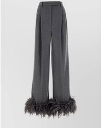 Prada - Cashmere Wide-Leg Trousers - Lyst