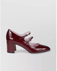 CAREL PARIS - Double Strap Block Heel Round Toe Pump - Lyst