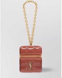 Saint Laurent - Quilted Cube Mini Bag With Chain Strap - Lyst