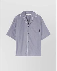Palm Angels - Striped Logo-Print Shirt - Lyst
