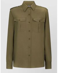 Dondup - Collared Shirt Long Sleeves Chest Pockets Epaulettes - Lyst