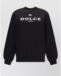 Dolce & Gabbana - Cotton Logo-Print Crewneck Sweatshirt - Lyst