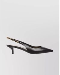 Gucci - Hand-Stitched Chain Detail Kitten Heel Pumps - Lyst
