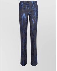 Etro - Floral Pattern Denim Trousers - Lyst