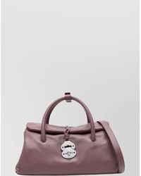 Zanellato - Small Leather Handbag With Studded Shoulder Strap - Lyst