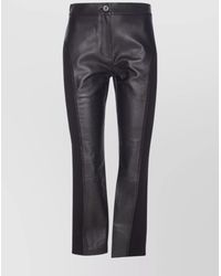 Pinko - Leather Slim-Fit Trousers - Lyst