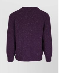Brunello Cucinelli - Crewneck Sweater With Raglan Sleeves And Speckled Pattern - Lyst