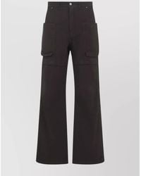 Rick Owens - Cotton Low-Rise Wide-Leg Cargo Trousers - Lyst