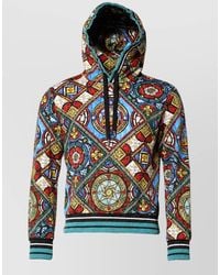Dolce & Gabbana - Printed Hooded Sweatshirt - Lyst