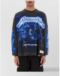 Represent - Crew Neck Graphic Print Long Sleeved T-Shirt - Lyst