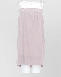 A.P.C. - Checkered Dress Sleeveless Tie Shoulder Straps - Lyst